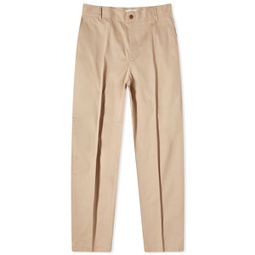 Maison Kitsune Handwriting Straight Fit Chinos Light Beige