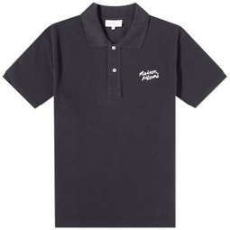 Maison Kitsune Handwriting Comfort Polo Black & White