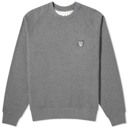 Maison Kitsune Bold Fox Head Patch Sweat Dark Grey Melange