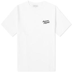 Maison Kitsune Mini Handwriting Comfort T-Shirt White & Black