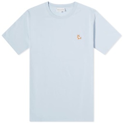 Maison Kitsune Chillax Fox Patch Regular T-Shirt Sky Blue