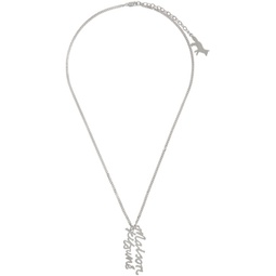 Silver Handwriting Long Necklace 241389F023000