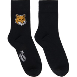 Black Fox Head Socks 241389M220004