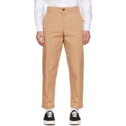 Tan Tapered Trousers 231389M191001