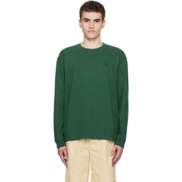 Green Fox Head Long Sleeve T-Shirt 232389M213042