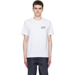 White Mini Handwriting T-Shirt 232389M213025