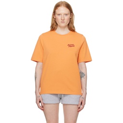 Orange Handwriting T-Shirt 241389F110035