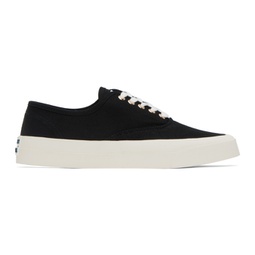 Black Canvas Laced Sneakers 231389M237000
