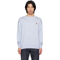 Blue Dressed Fox Sweater 231389M201016
