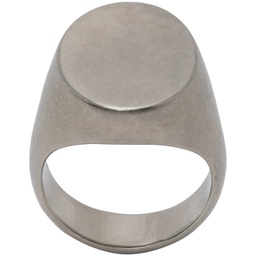 Silver Oval Chevalier Ring 222168M147033