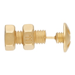 Gold Nuts & Bolts Single Earring 232168M144021