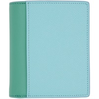 Blue & Green Four Stitches Wallet 232168M164086