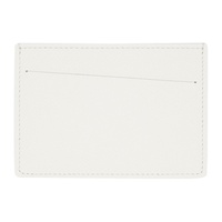 White Small Leather Card Holder 231168M163015