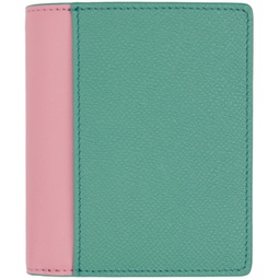 Pink & Green Four Stitches Wallet 232168M164088