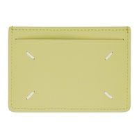 Yellow Four Stitches Card Holder 231168M163016