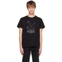Black Embroidered T-Shirt 222168M213029