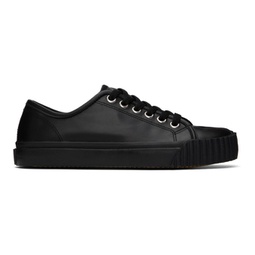 Black Leather Tabi Low-Top Sneakers 222168F128026