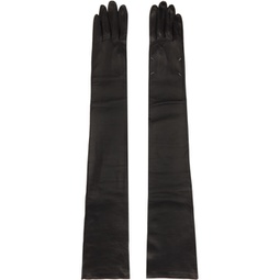 Black Leather Gloves 232168F012000
