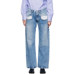Blue Straight Jeans 241168F069011