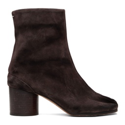 Brown Tabi Ankle Boots 241168F113009