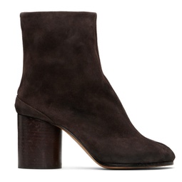 Brown Tabi Ankle Boots 241168F113006