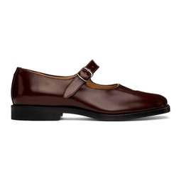 Brown Tabi Mary-Jane Loafers 241168F121009