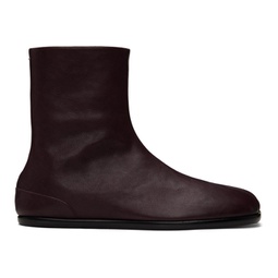 Burgundy Tabi Ankle Boots 241168M228007