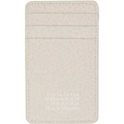 Gray Four Stitches Card Holder 241168M163013