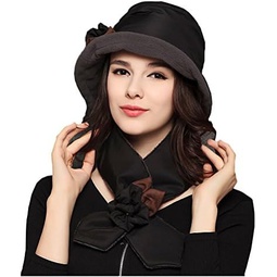 Maitose Womens Plush Warm Hat and Scarf