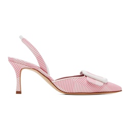 Pink & White Mayslibi Heels 241140F122047