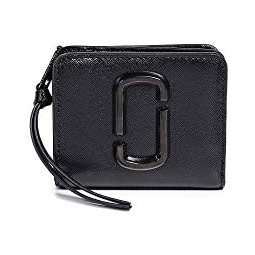 Marc Jacobs Womens The Snapshot DTM Mini Compact Wallet, Black, One Size