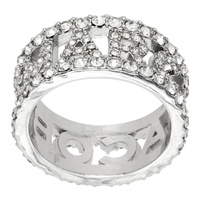 Silver The Monogram Pave Ring 241190F024000