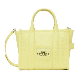 Yellow The Croc-Embossed Small Tote 231190F049103