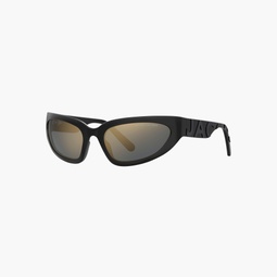 The Bold Logo Wrapped Mirrored Sunglasses