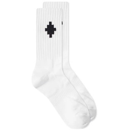 Marcelo Burlon Cross Sideway Sock White