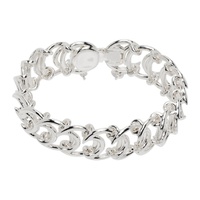 Silver Moon Chain Bracelet 241020M142002