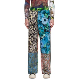 Multicolor Regenerated Silk Lounge Pants 232020M190000