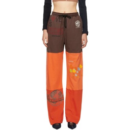 Brown & Orange Regenerated Lounge Pants 232020F087000