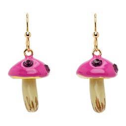 SSENSE Exclusive Pink Mushroom Earrings 241379M144003