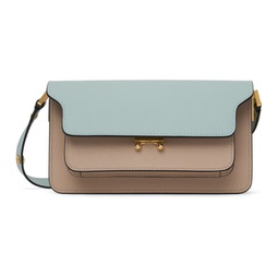 Blue & Taupe East West Trunk Bag 231379F048052
