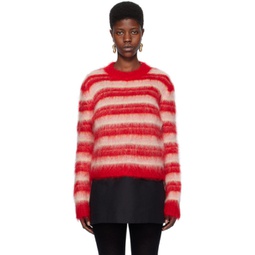 Pink Striped Sweater 241379F096023