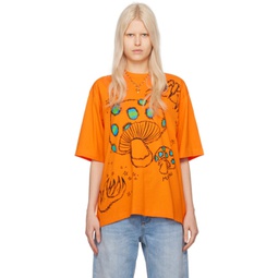 SSENSE Exclusive Orange T-Shirt 241379F110000
