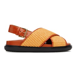 Orange Fussbett Sandals 241379F124020