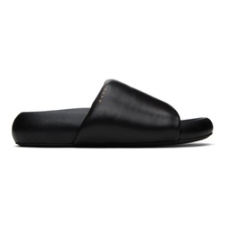 Black Pouf Sandals 232379F124028