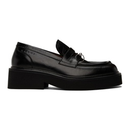 Black O-Ring Loafers 232379M231016