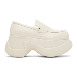 White Chunky Loafers 232379F121006