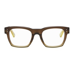 Brown & Yellow Abiod Glasses 241379M133009