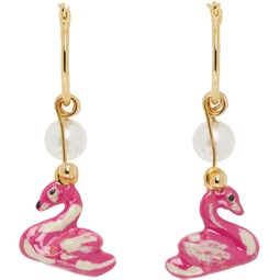 Gold Swan Earrings 232379F022012