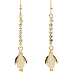Gold Penguin Earrings 232379F022013