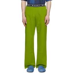 Green Three-Pocket Sweatpants 241379M190000